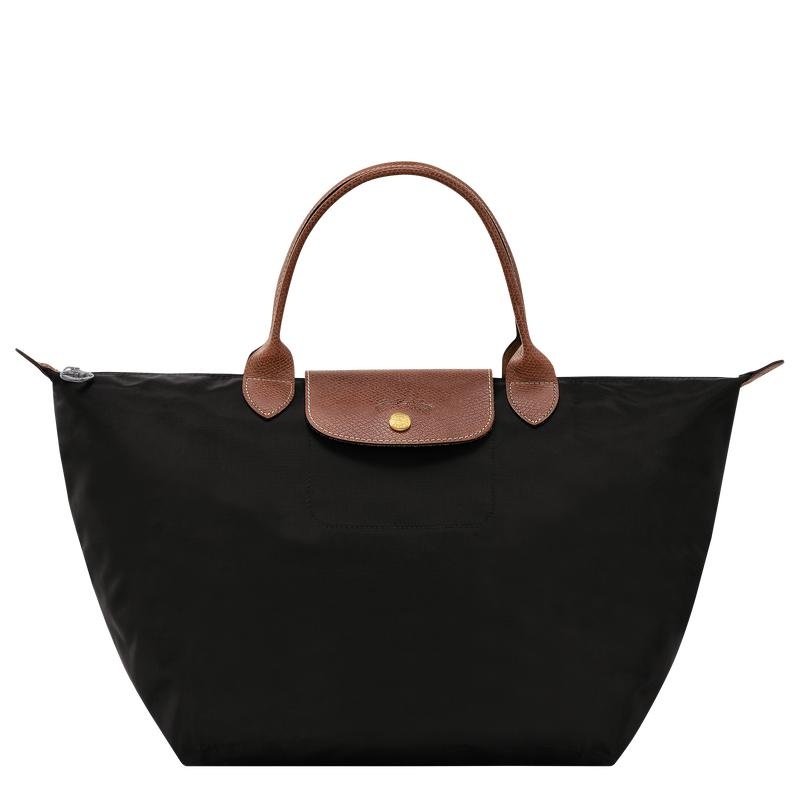 Black Women\'s Longchamp Le Pliage Original M Handbags | 91487-GZUL