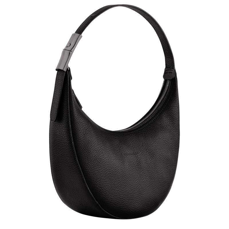 Black Women's Longchamp Roseau Essential M Hobo Bags | 95736-ACHU