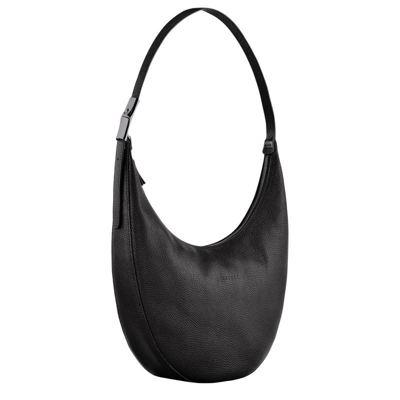 Black Women's Longchamp Roseau Essential L Crossbody Bags | 18743-DMRY