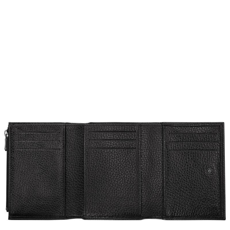 Black Women's Longchamp Roseau Essential Wallets | 87651-SRUA