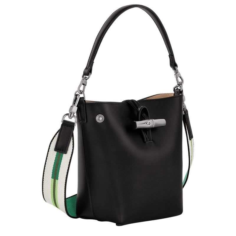 Black Women's Longchamp Roseau XS Bucket Bag | 73165-AKSD