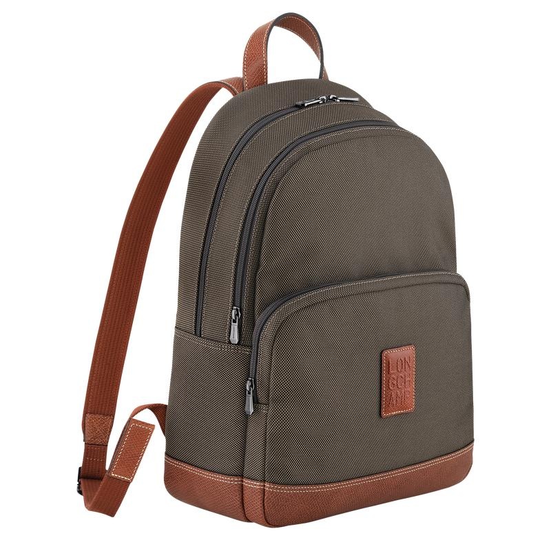 Brown Men's Longchamp Boxford Backpacks | 28634-OPQY