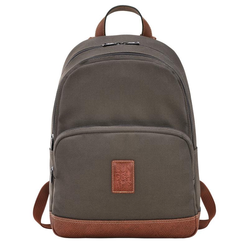 Brown Men\'s Longchamp Boxford Backpacks | 28634-OPQY