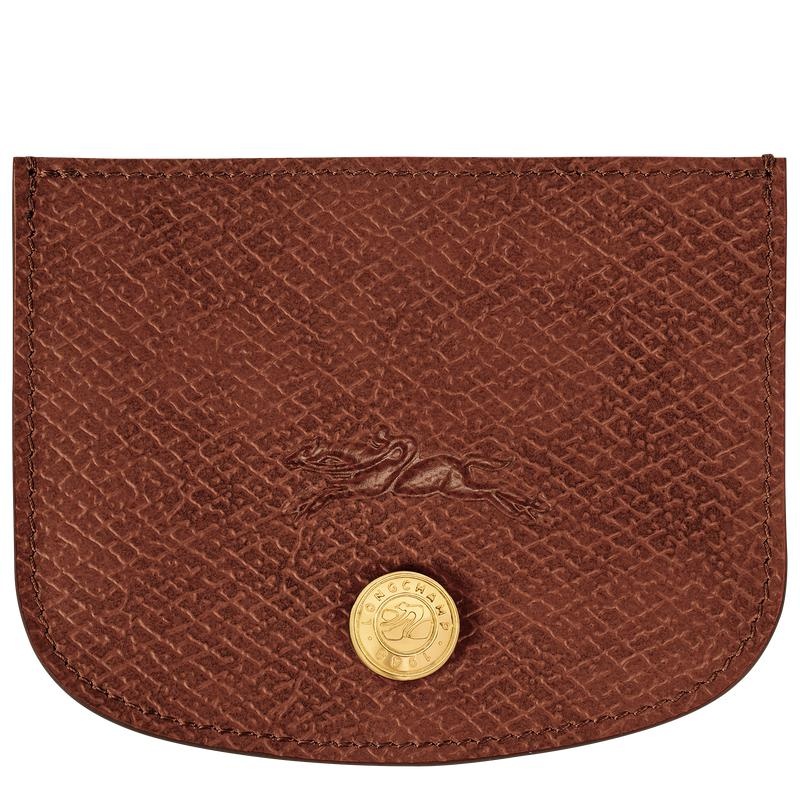 Brown Men\'s Longchamp Épure Cardholders | 64380-YEXK