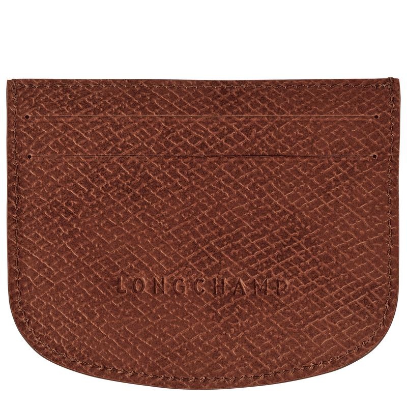 Brown Women's Longchamp Épure Cardholders | 01273-ZCUS