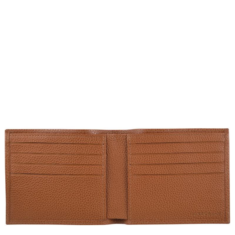 Caramel Brown Men's Longchamp Le Foulonné Wallets | 92783-PNTL