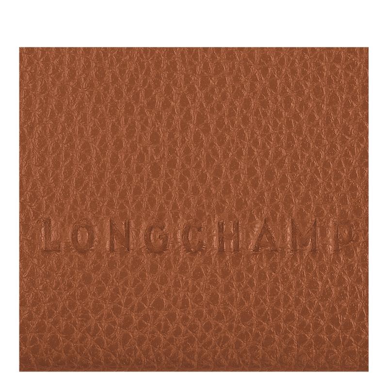 Caramel Brown Men's Longchamp Le Foulonné Cardholders | 02534-EDVU