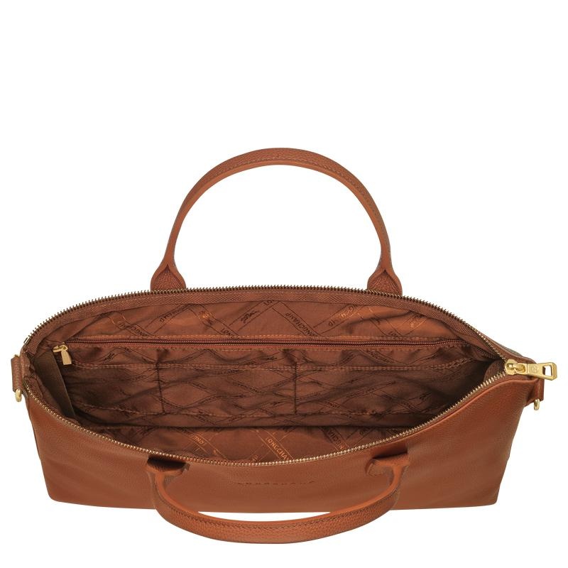 Caramel Brown Men's Longchamp Le Foulonné S Briefcase | 26304-RISO