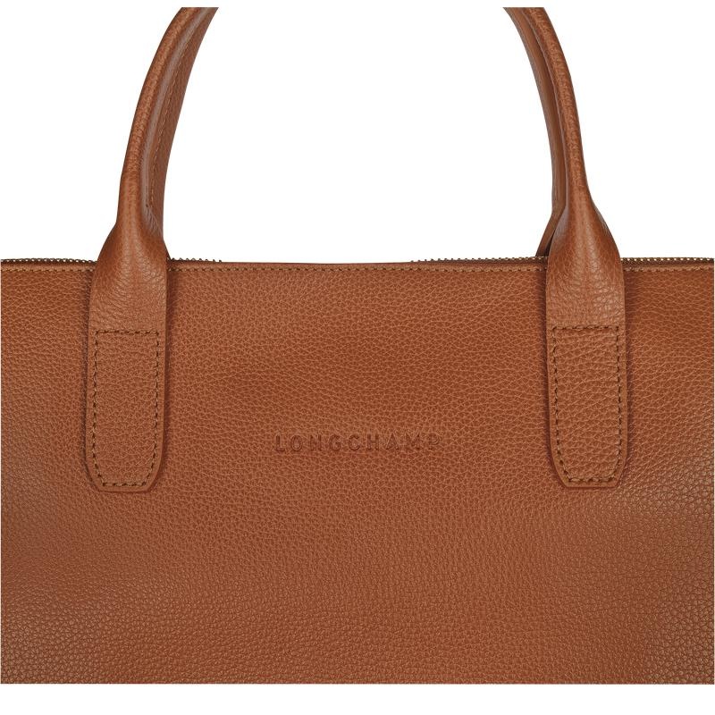 Caramel Brown Men's Longchamp Le Foulonné S Briefcase | 26304-RISO