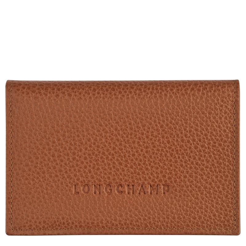 Caramel Brown Women\'s Longchamp Le Foulonné Cardholders | 10987-WQMV