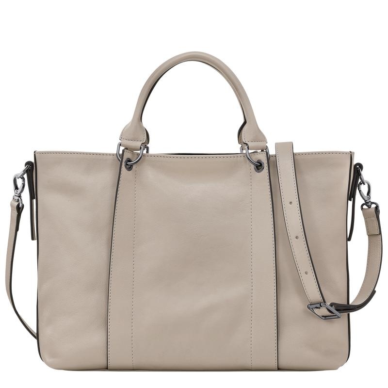 Clay Grey Women's Longchamp 3D L Handbags | 41603-FXNS