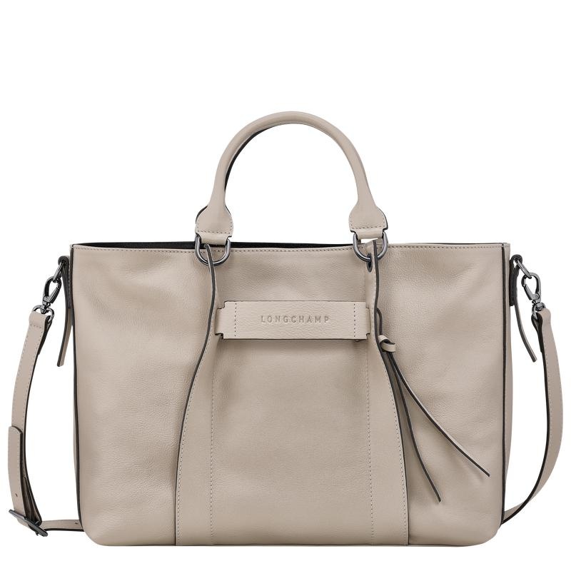 Clay Grey Women\'s Longchamp 3D L Handbags | 41603-FXNS