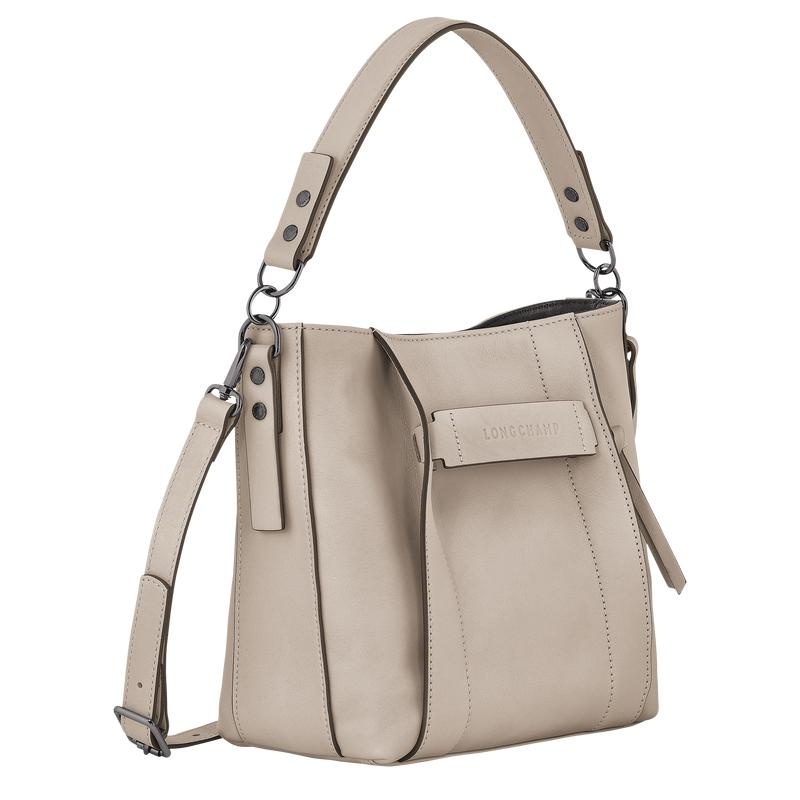 Clay Grey Women's Longchamp 3D S Crossbody Bags | 82471-OYJI