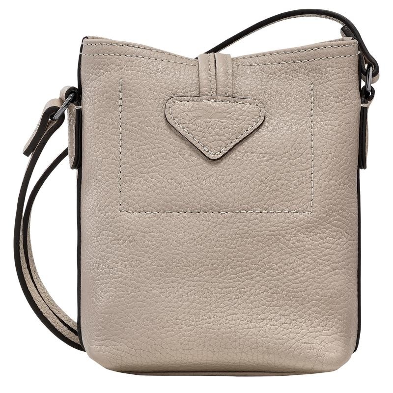 Clay Grey Women's Longchamp Roseau Essential XS Crossbody Bags | 47953-CWHB