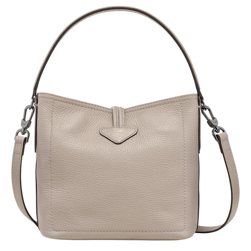 Clay Grey Women's Longchamp Roseau Essential XS Bucket Bag | 92457-ARBT