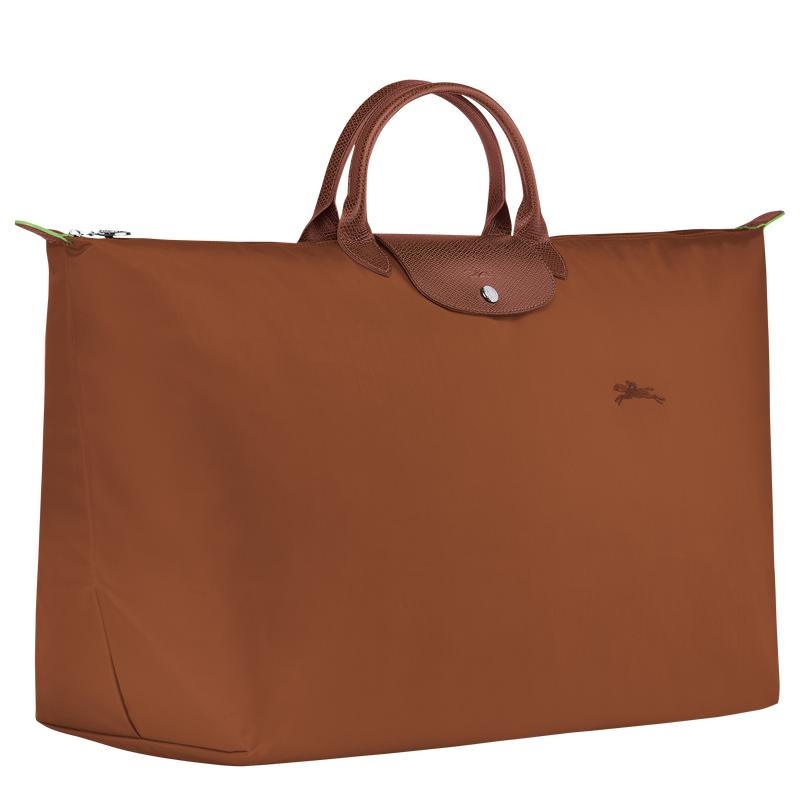 Cognac Brown Men's Longchamp Le Pliage Green M Travel Bags | 07694-YASW