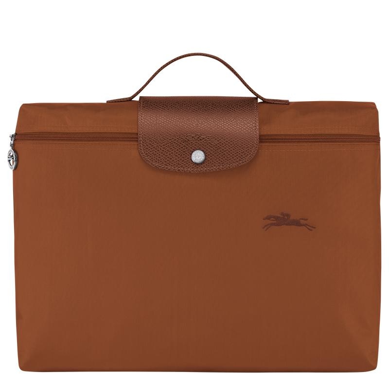 Cognac Brown Men\'s Longchamp Le Pliage Green S Briefcase | 83469-TFDX