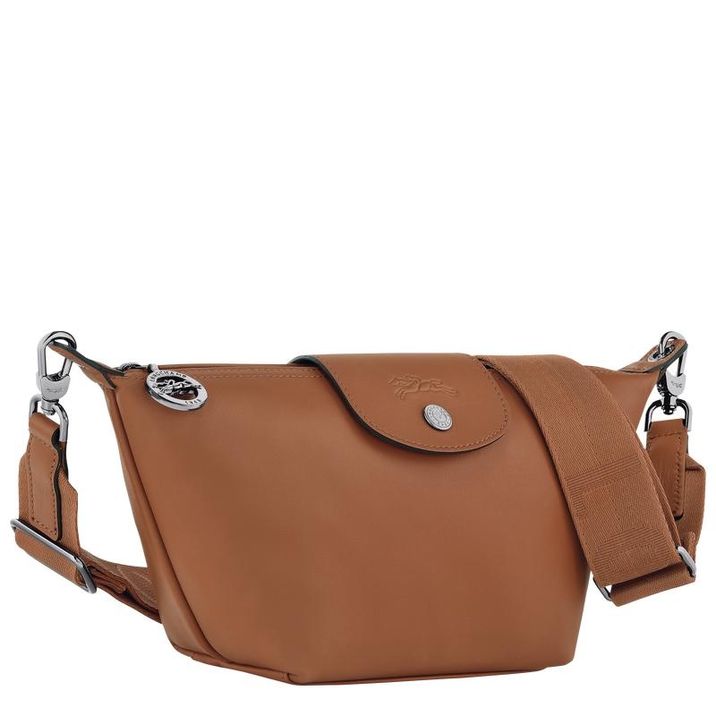 Cognac Brown Men's Longchamp Le Pliage Xtra XS Crossbody Bags | 03478-LMKH