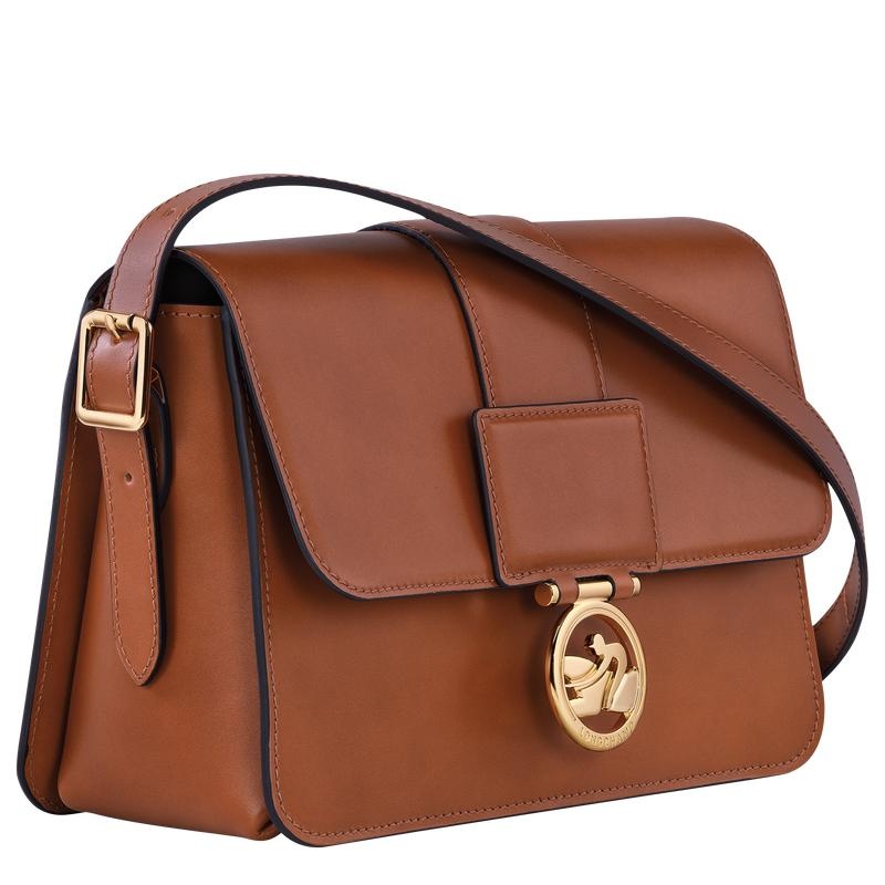 Cognac Brown Women's Longchamp Box-Trot M Crossbody Bags | 65138-QIXG