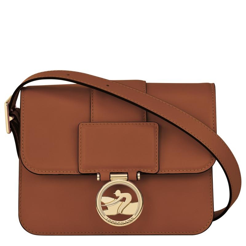 Cognac Brown Women\'s Longchamp Box-Trot S Crossbody Bags | 93561-ZXSC