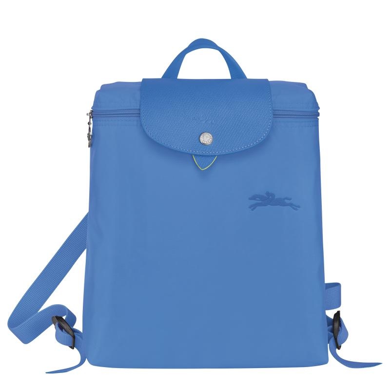 Cornflower Blue Men\'s Longchamp Le Pliage Green M Backpacks | 02591-JFVU