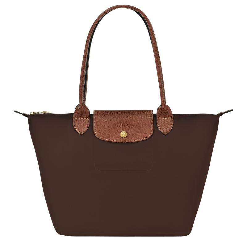 Ebony Brown Women\'s Longchamp Le Pliage Original M Tote Bag | 73465-AOXV