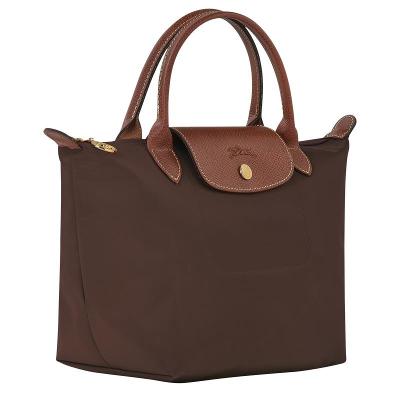 Ebony Brown Women's Longchamp Le Pliage Original S Handbags | 08596-YUGQ