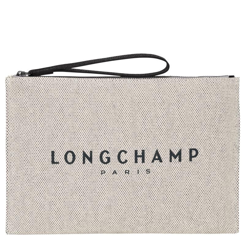 Ecru White Men\'s Longchamp Essential Pouches | 52406-CEPZ