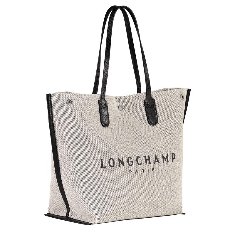 Ecru White Women's Longchamp Essential L Tote Bag | 19406-ZUHD