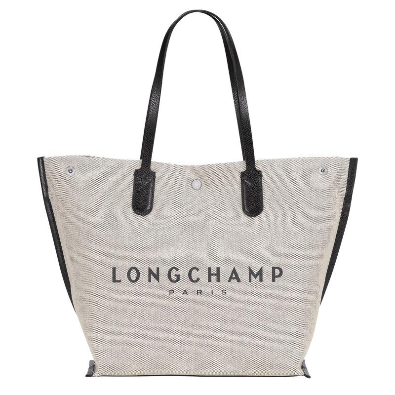 Ecru White Women\'s Longchamp Essential L Tote Bag | 19406-ZUHD