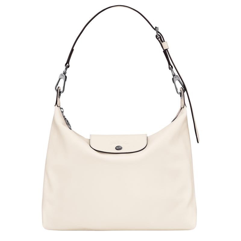 Ecru White Women\'s Longchamp Le Pliage Xtra M Hobo Bags | 23416-KDNQ