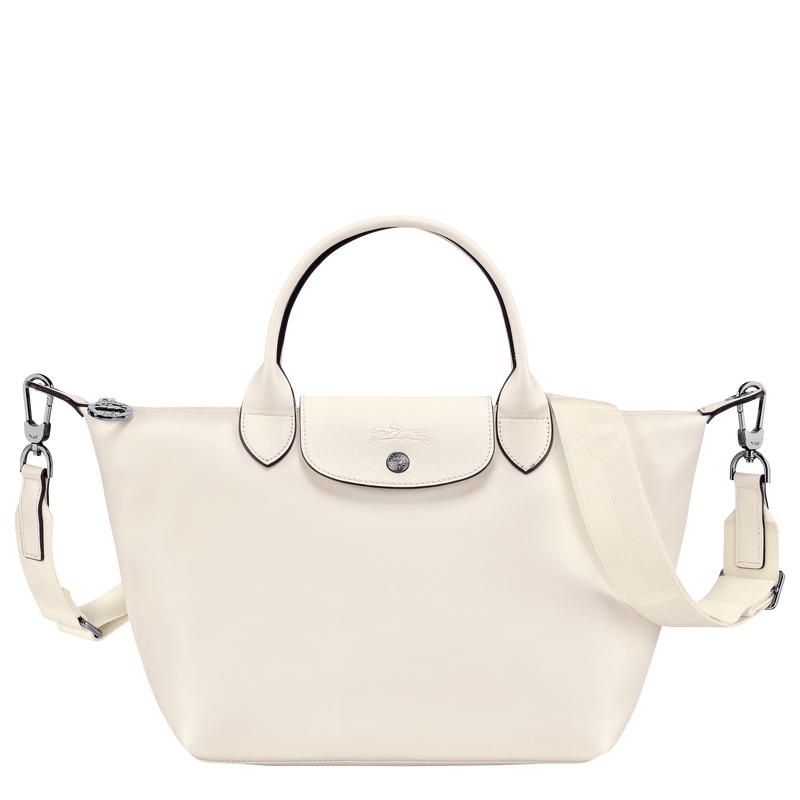 Ecru White Women\'s Longchamp Le Pliage Xtra S Handbags | 78693-ECQD