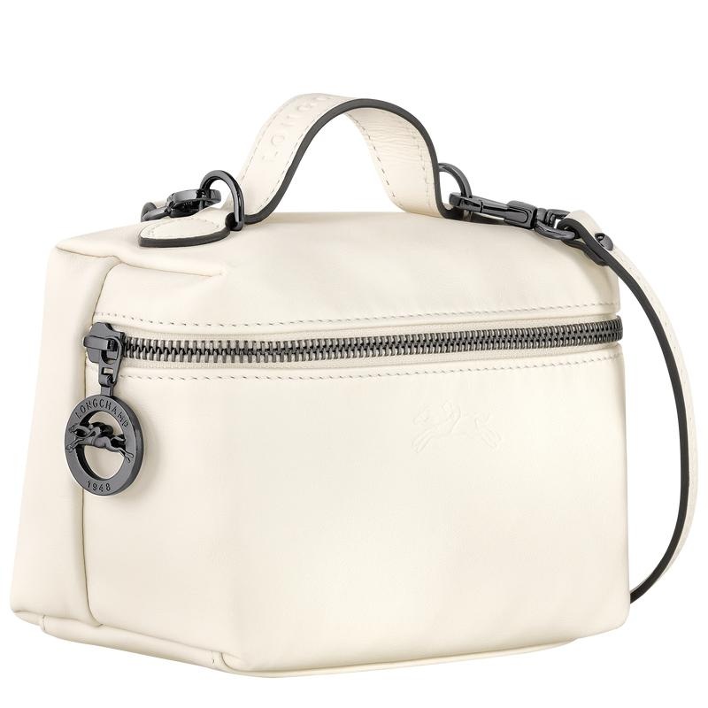 Ecru White Women's Longchamp Le Pliage Xtra XS Vanity Crossbody Bags | 18306-PTJV