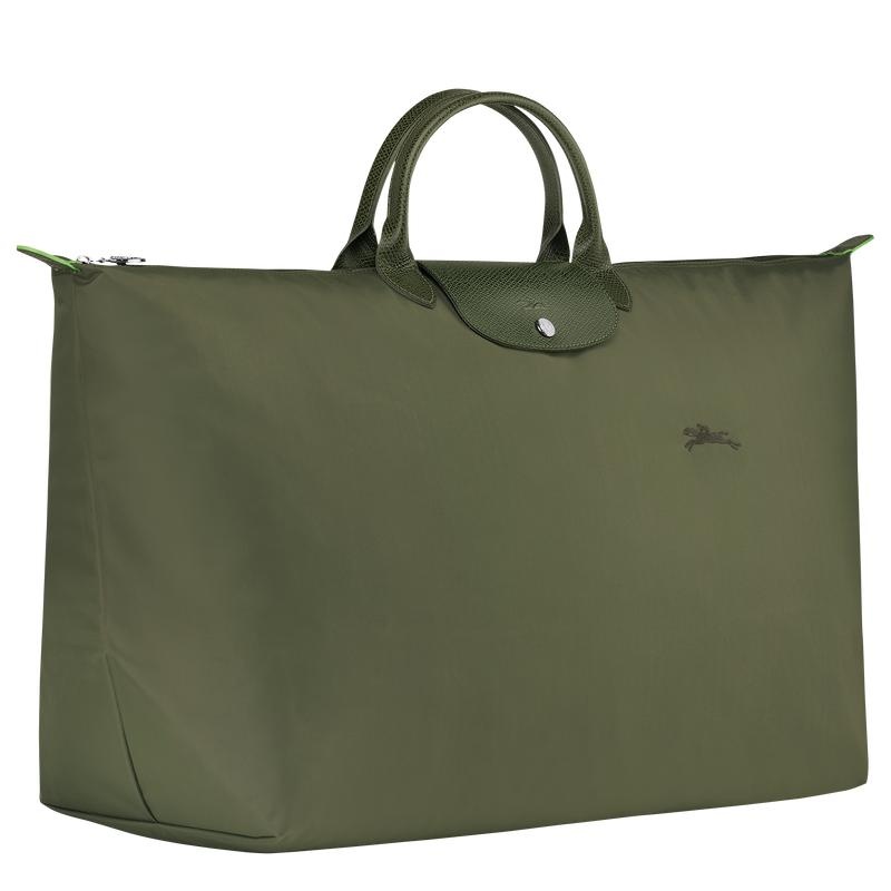 Forest Green Men's Longchamp Le Pliage Green M Travel Bags | 18253-KTFJ