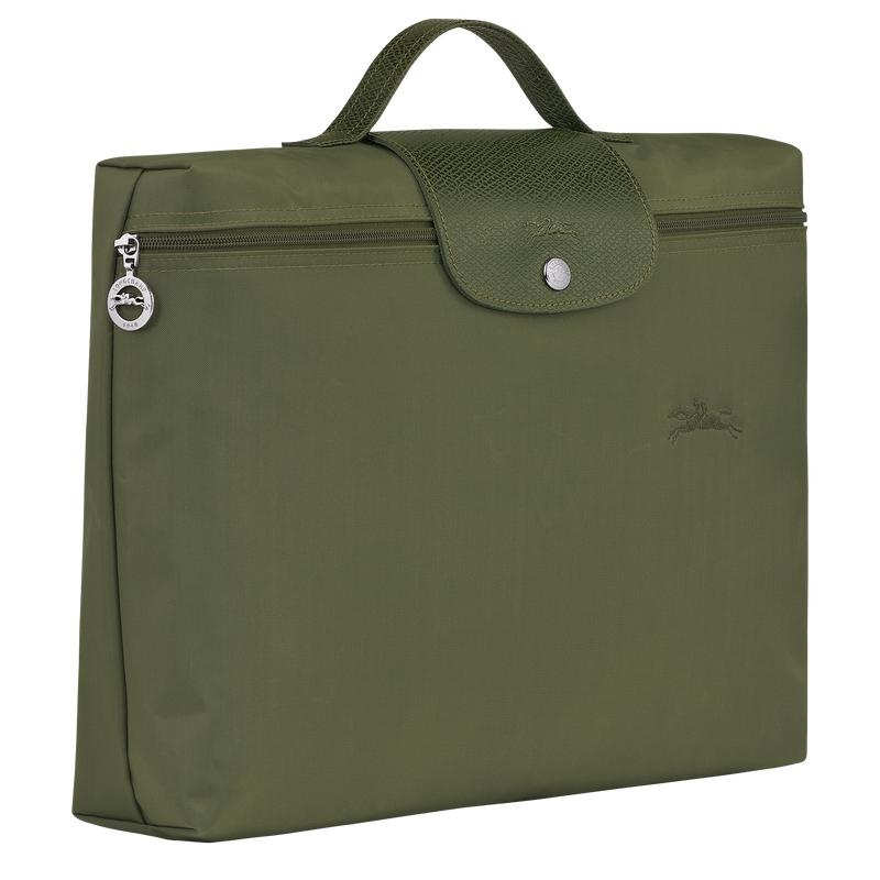 Forest Green Men's Longchamp Le Pliage Green S Briefcase | 15964-UYDV