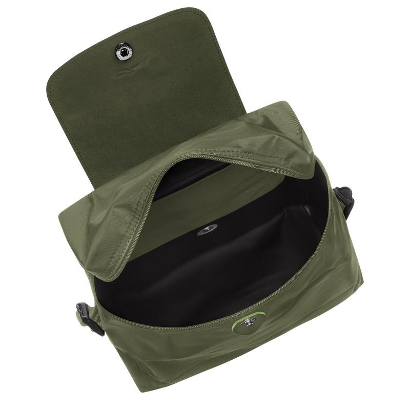 Forest Green Men's Longchamp Le Pliage Green M Backpacks | 32907-WHPU