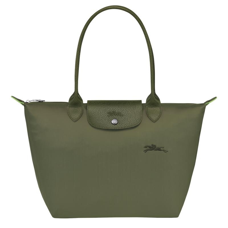 Forest Green Women\'s Longchamp Le Pliage Green M Tote Bag | 79264-XYUB