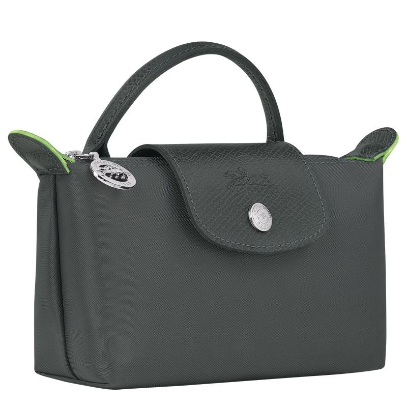 Graphite Grey Women's Longchamp Le Pliage Green with handle Pouches | 31465-KZNW