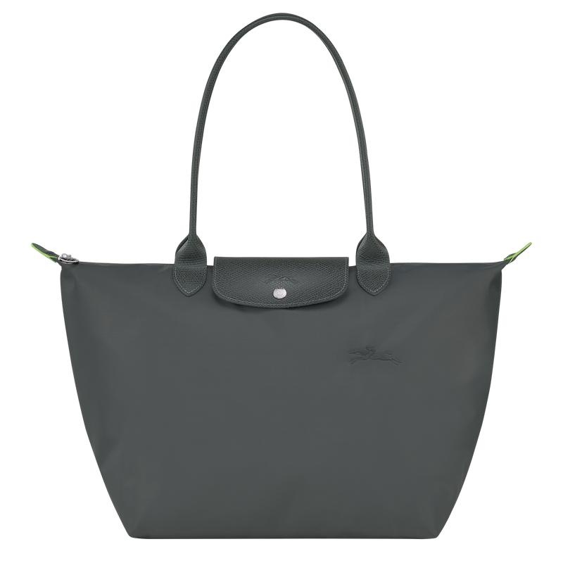 Graphite Grey Women\'s Longchamp Le Pliage Green L Tote Bag | 61457-JNRK