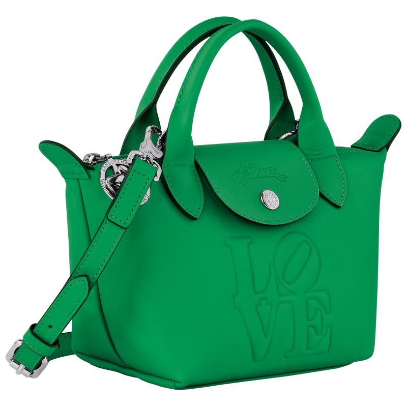 Green Men's Longchamp x Robert Indiana XS Handbags | 93126-IGEY