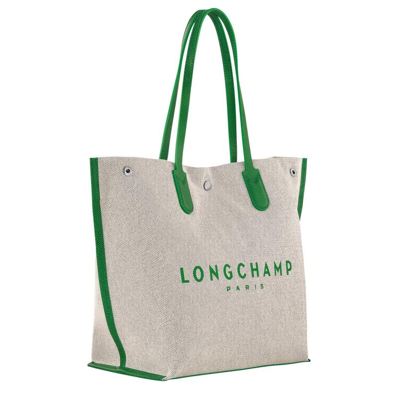 Green Women's Longchamp Essential L Tote Bag | 91506-BSYZ