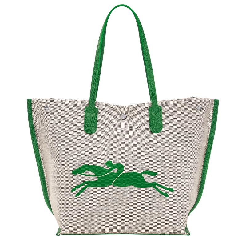 Green Women's Longchamp Essential L Tote Bag | 91506-BSYZ