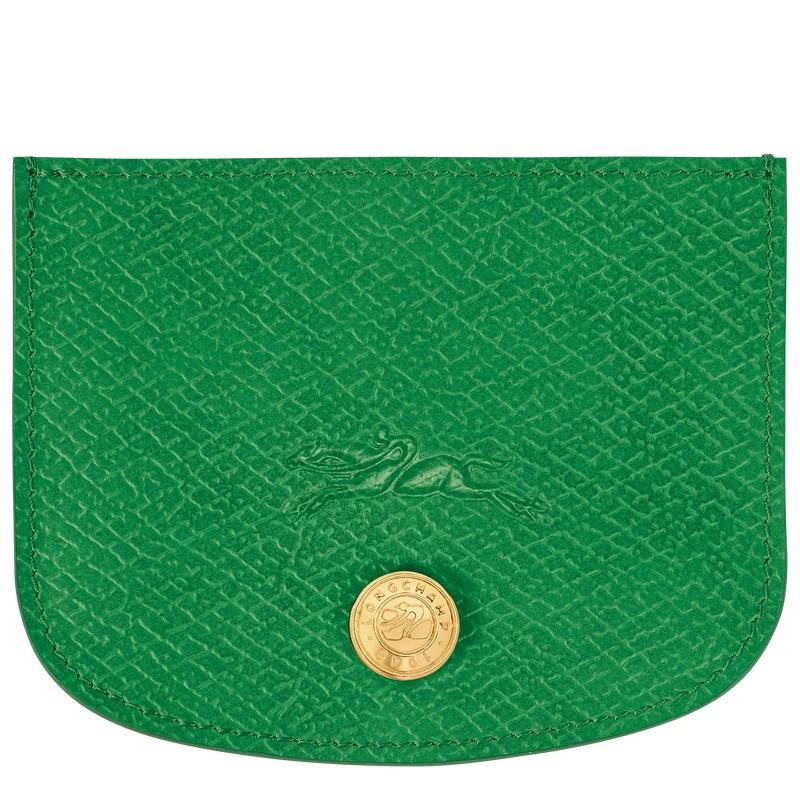 Green Women\'s Longchamp Épure Cardholders | 73142-AISK