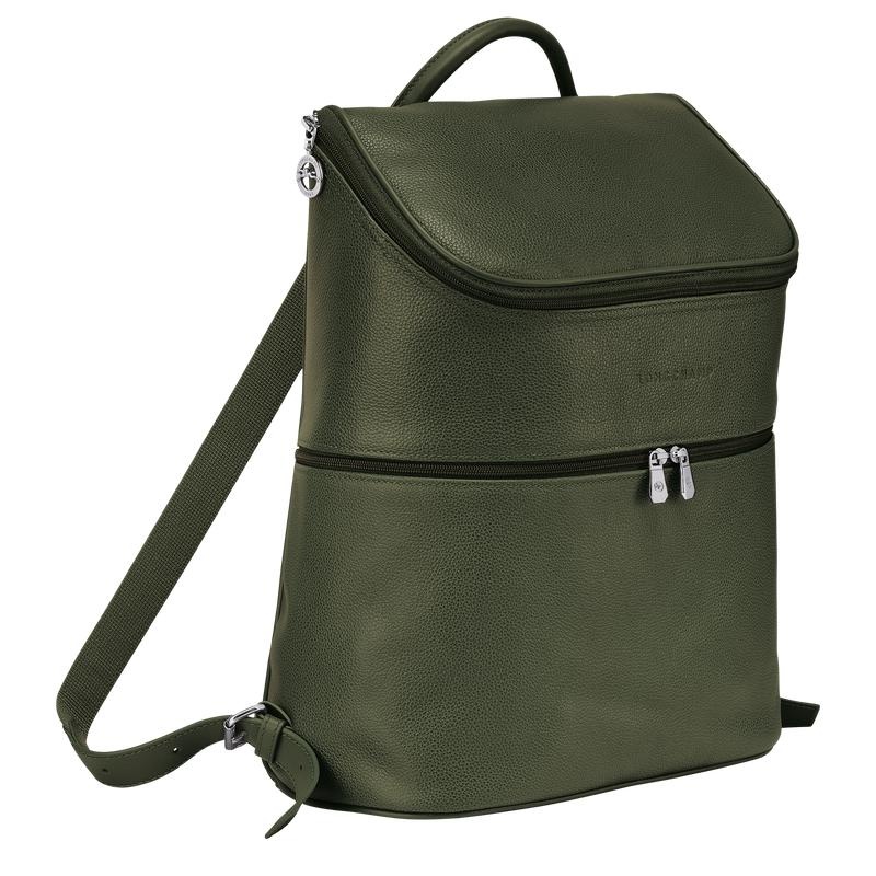 Khaki Men's Longchamp Le Foulonné Backpacks | 50863-NYMP