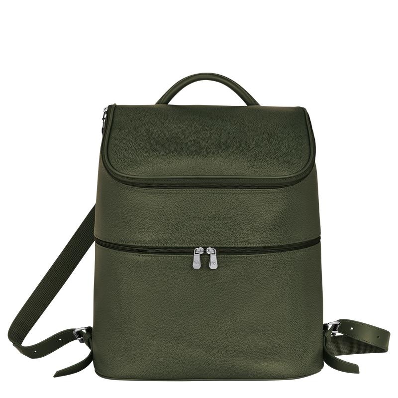 Khaki Men\'s Longchamp Le Foulonné Backpacks | 50863-NYMP