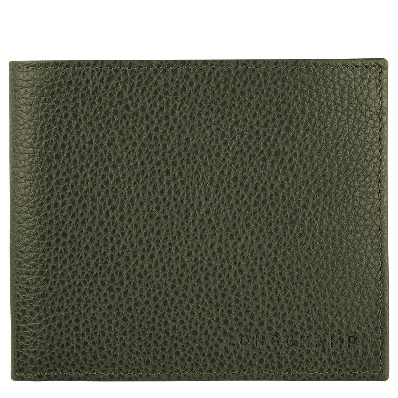 Khaki Men\'s Longchamp Le Foulonné Wallets | 82159-YOPJ