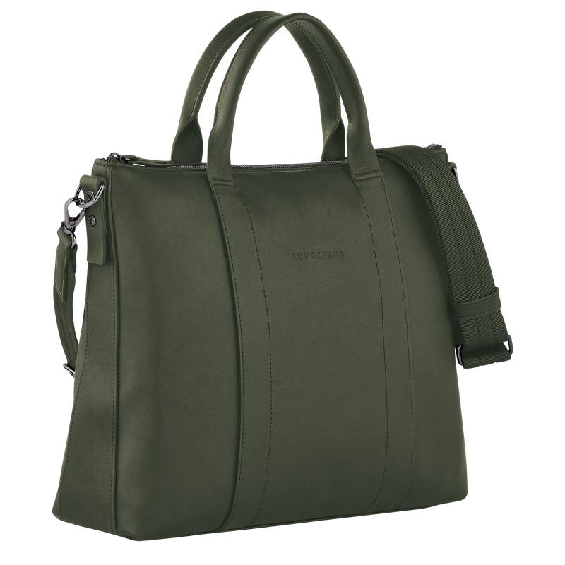 Khaki Women's Longchamp 3D Briefcase | 20845-XGCY