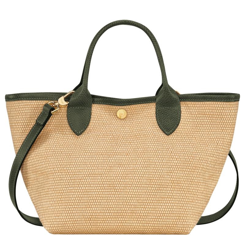 Khaki Women's Longchamp Le Panier Pliage S Basket Bag | 15738-AJEV