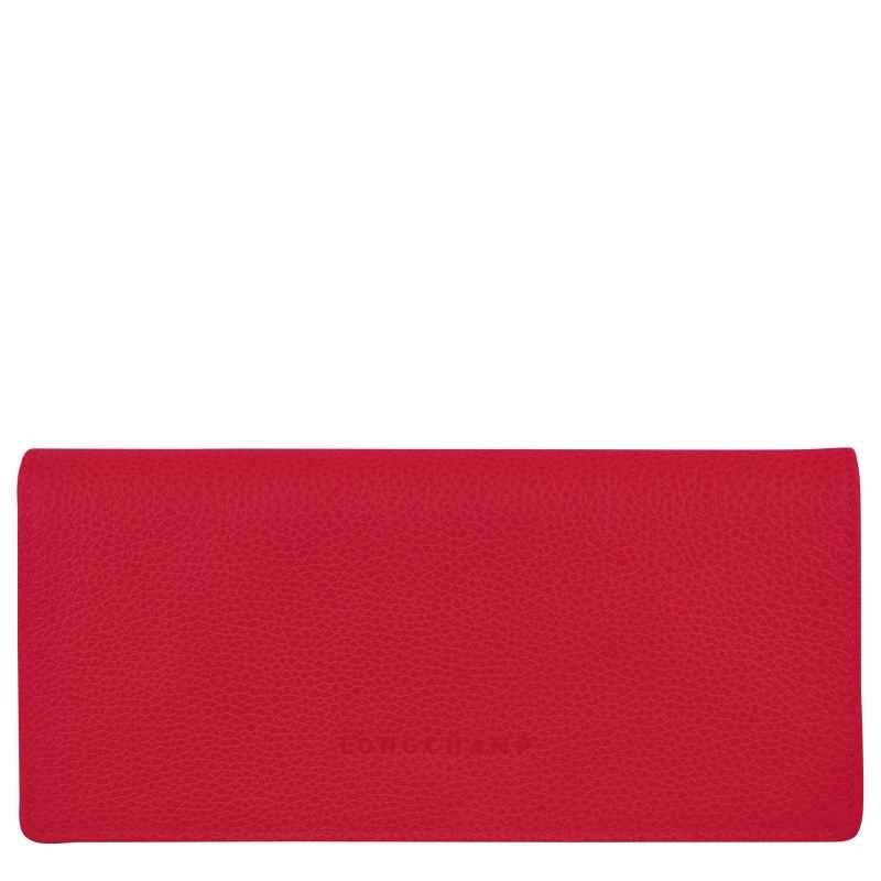 Love Red Women\'s Longchamp Le Foulonné Continental Wallets | 05783-DIBT