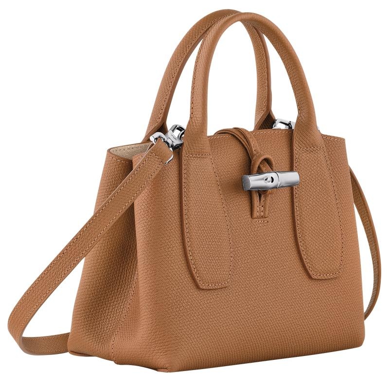 Natural Brown Women's Longchamp Roseau S Handbags | 76534-ADYI